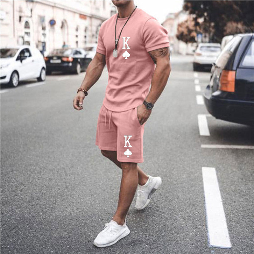 Men's Loose Solid Color Trend Suit