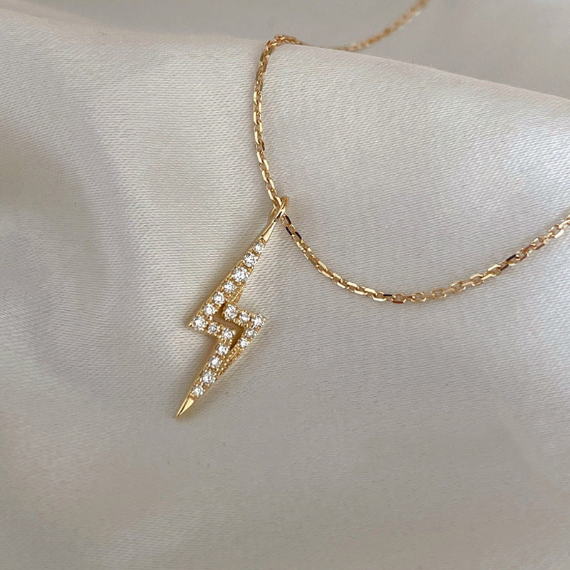 Sterling Silver Lightning Diamond Necklace