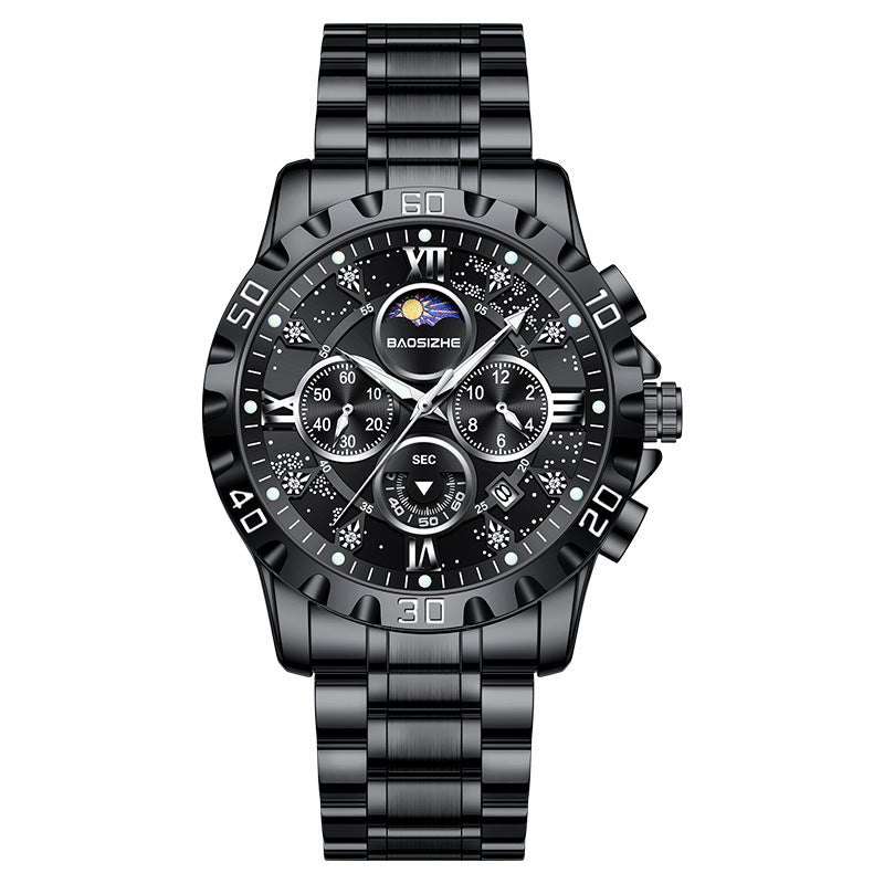 Men’s Automatic Steel Waterproof Quartz Watch