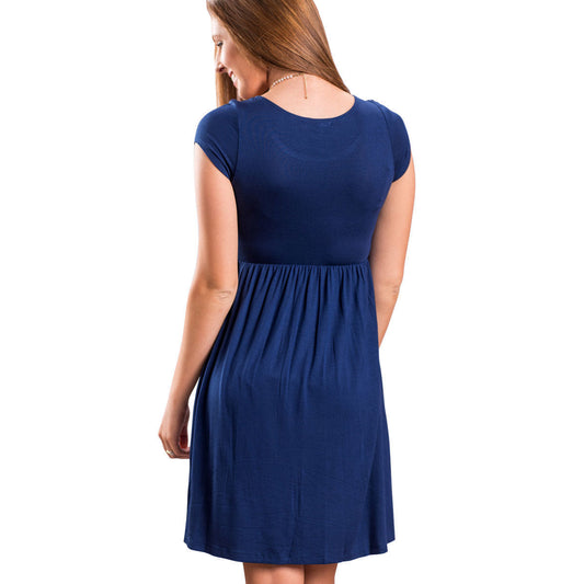 Round Neck Flare Dress