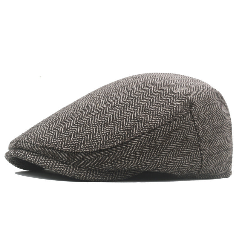Winter Tweed Newsboy Cap Men Retro Beret
