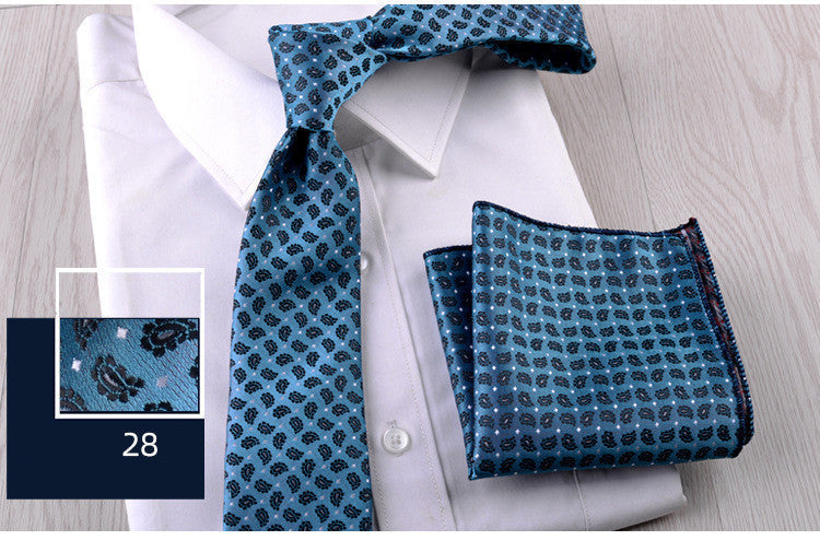 Business Formal Wear Tie and Pocket Square Set
