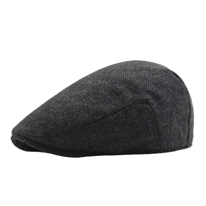 Winter Tweed Newsboy Cap Men Retro Beret