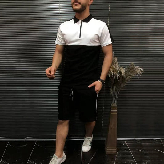 Men's Polo Shirt Shorts Set
