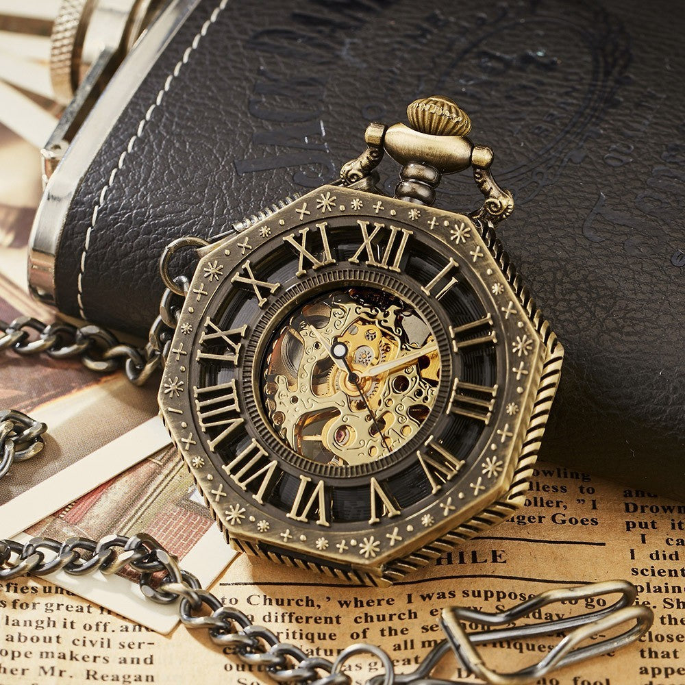 Octagonal Mechanical Pocket Watch