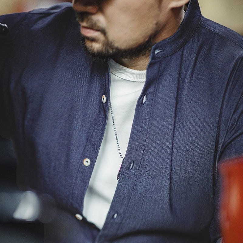 Retro Crew Neck Men’s Autumn Shirt