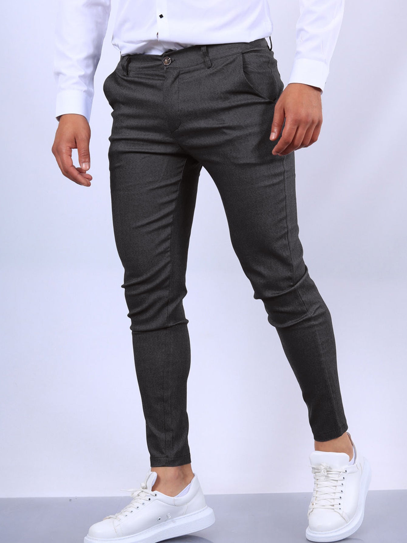 Men’s Slim Button Office Pants