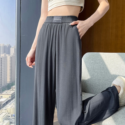 Women's Silk Wide-Leg Pants