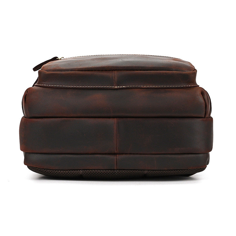 Vintage Men's Cowhide Leather Backpack
