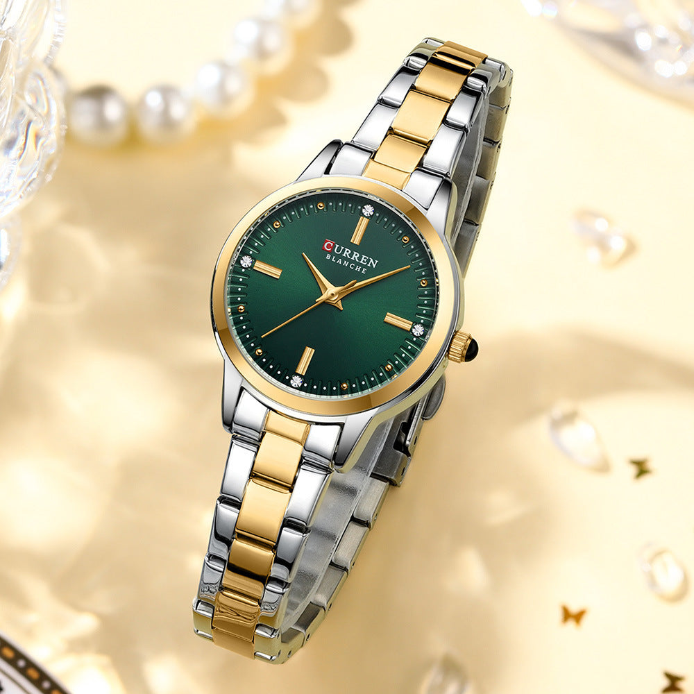 Quartz Rhinestone Steel Watch