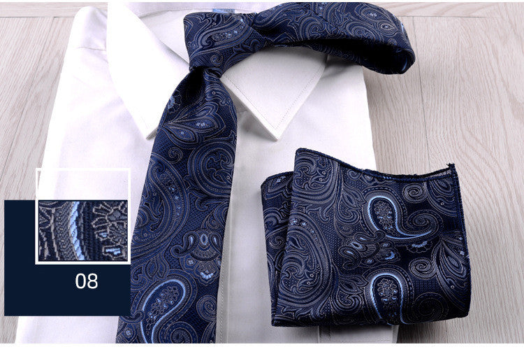 Business Formal Wear Tie and Pocket Square Set