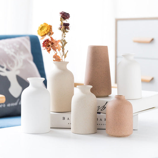 Retro Frosted Ceramic Vase