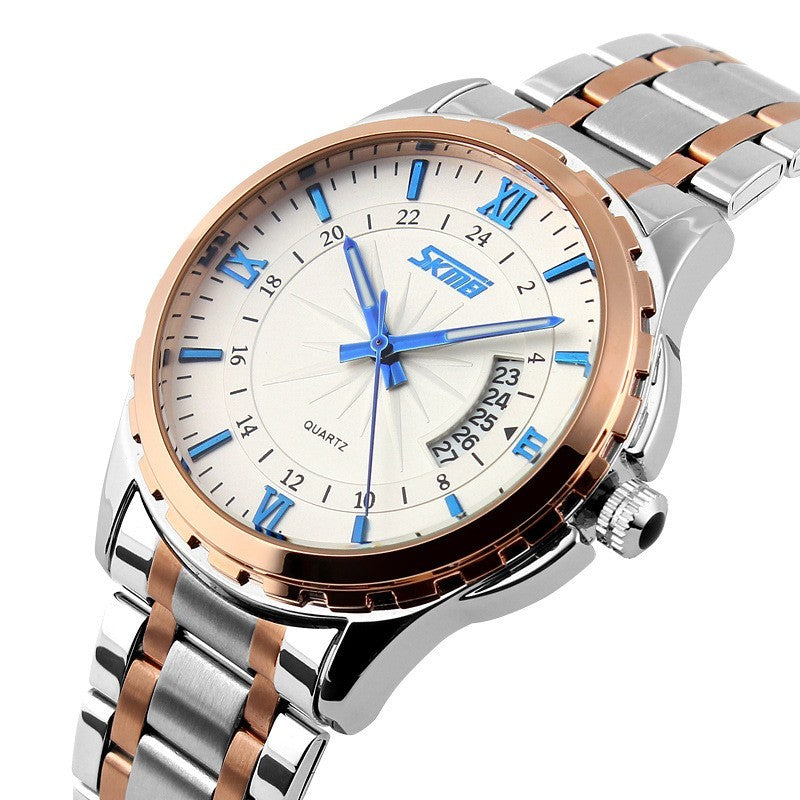 Men’s Steel Belt Waterproof Quartz Watch