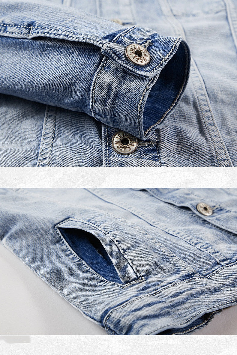 Men's Slim Denim Two-piece Suit