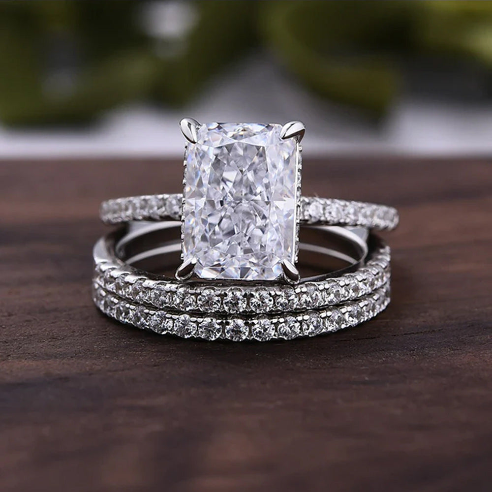 S925 Silver Ice Zircon Ring