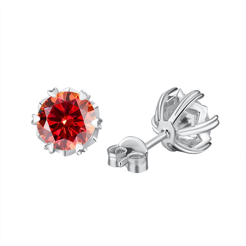 S925 Silver Genuine Goods Moissanite Snowflake Ear Stud