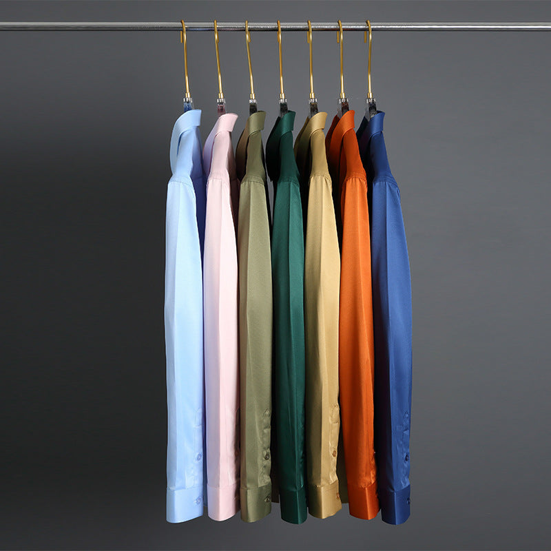 Men’s Elastic Silk Breathable Shirt