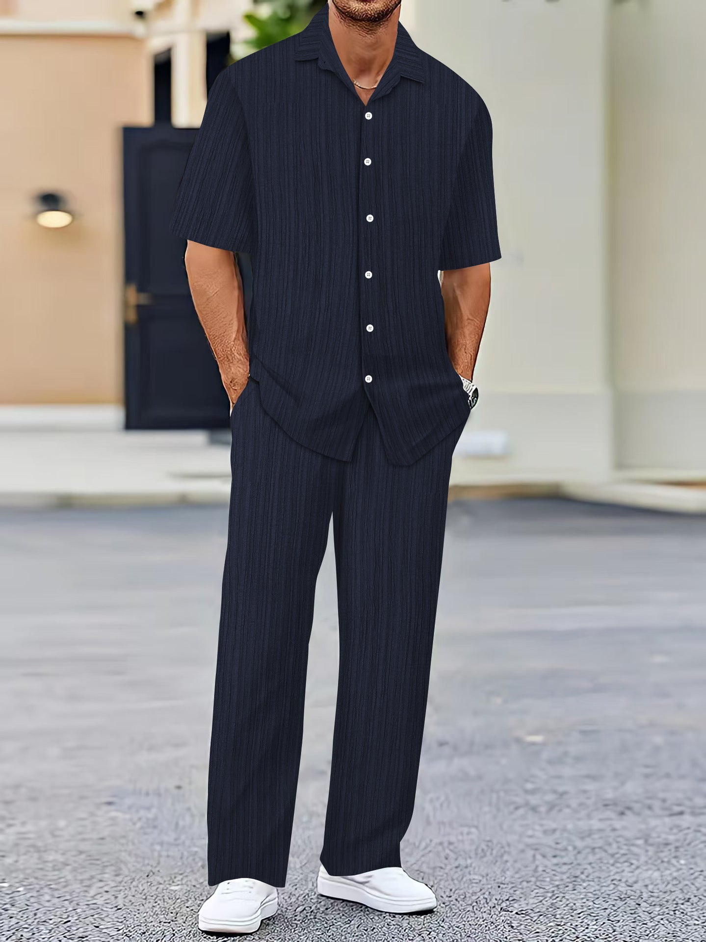 Men's Solid Color Fashion Set