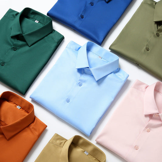 Men’s Elastic Silk Breathable Shirt