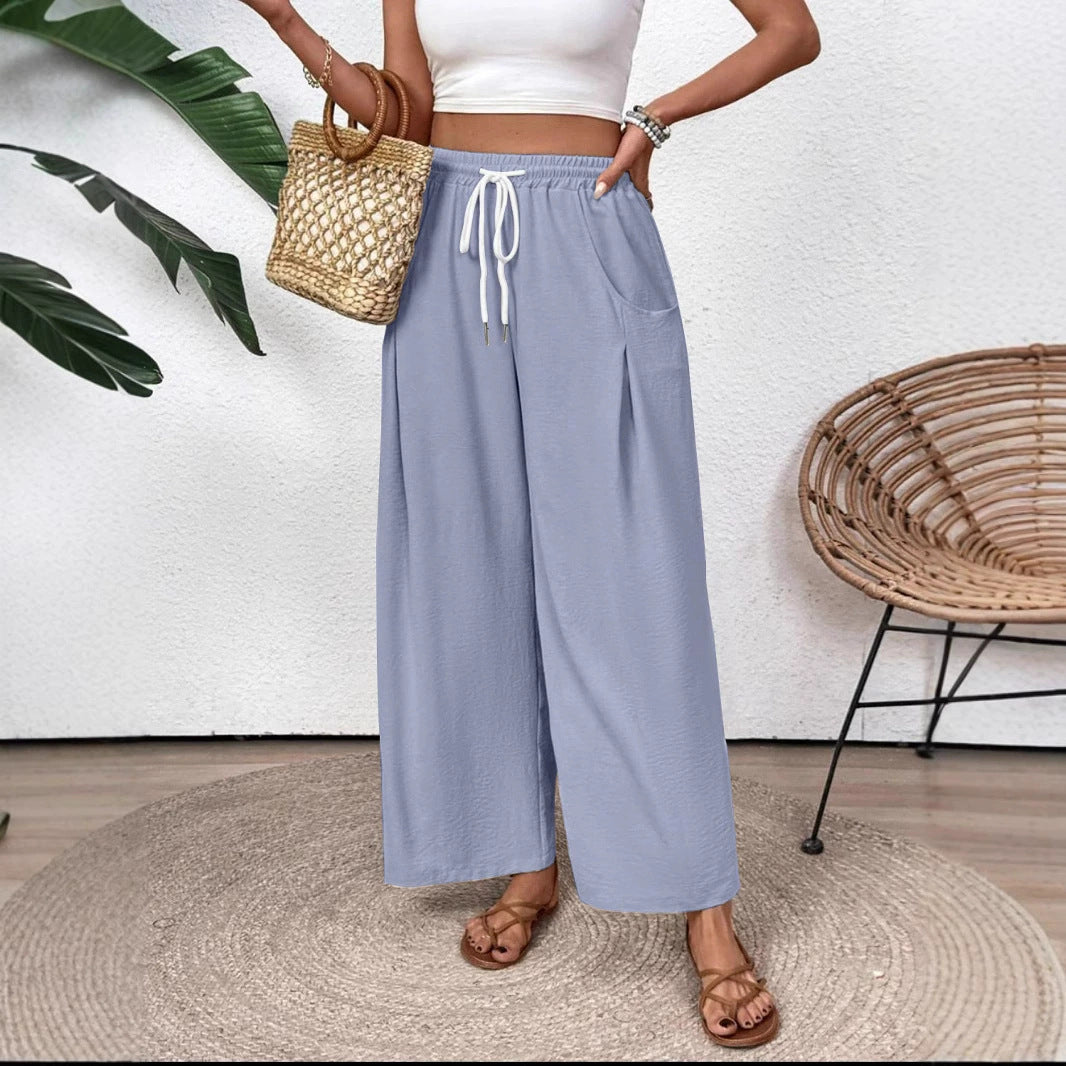 Women's Wide Leg Drawstring Pants