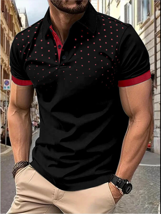 Men's Plain Printed Casual Short Sleeve