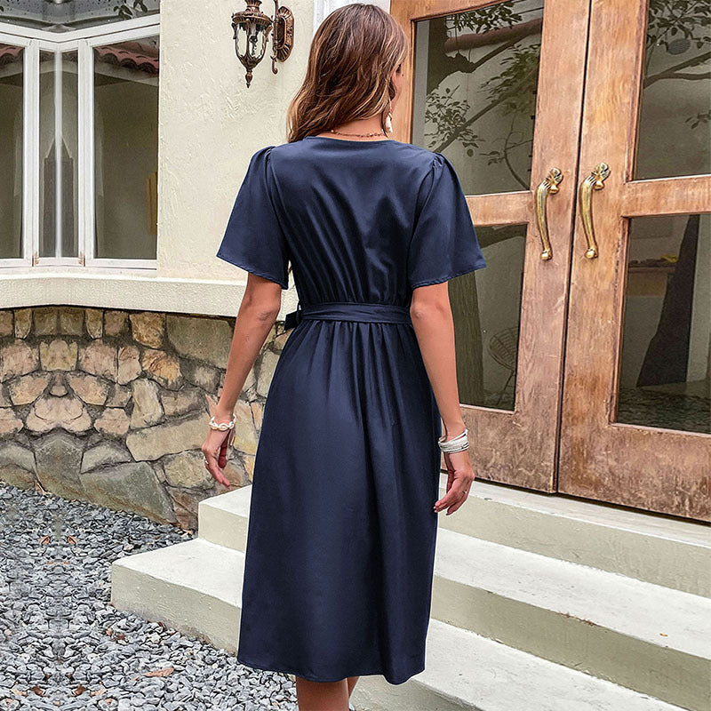 Elegant Bell-Sleeve Dress