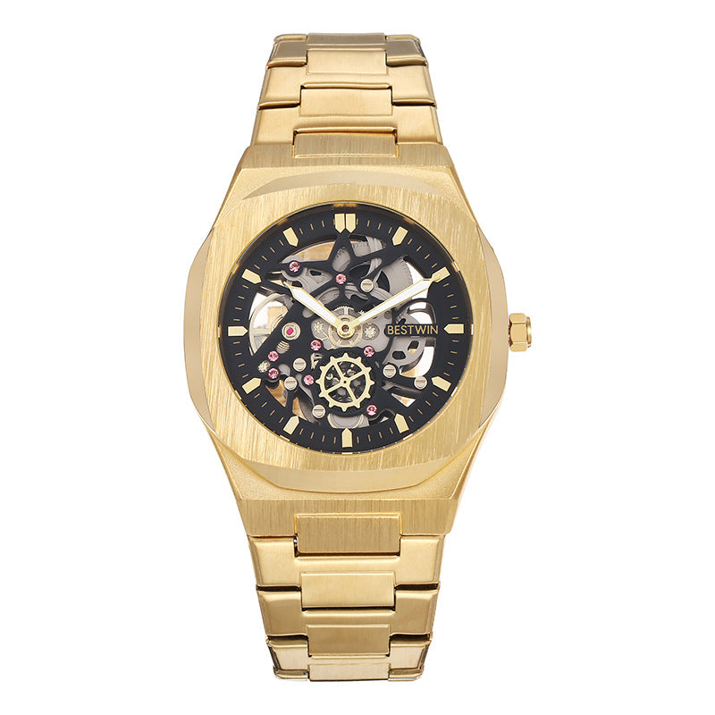BESTWIN Men’s Fashion Alloy Watch Hollow Butterfly Clasp