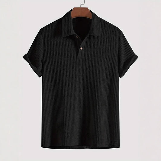 Men's Rhombus Knit Lapel Shirt