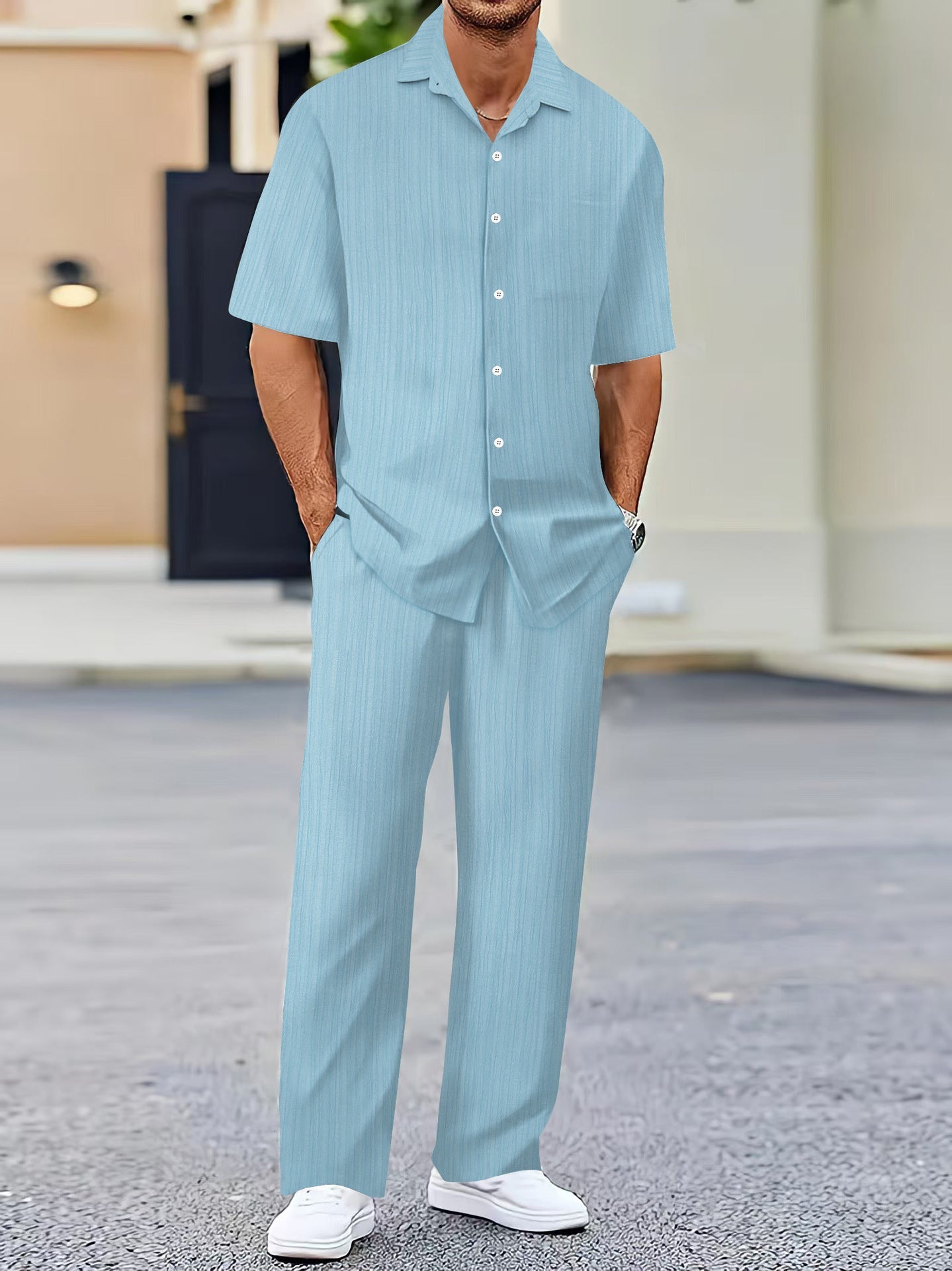 Men's Solid Color Fashion Set