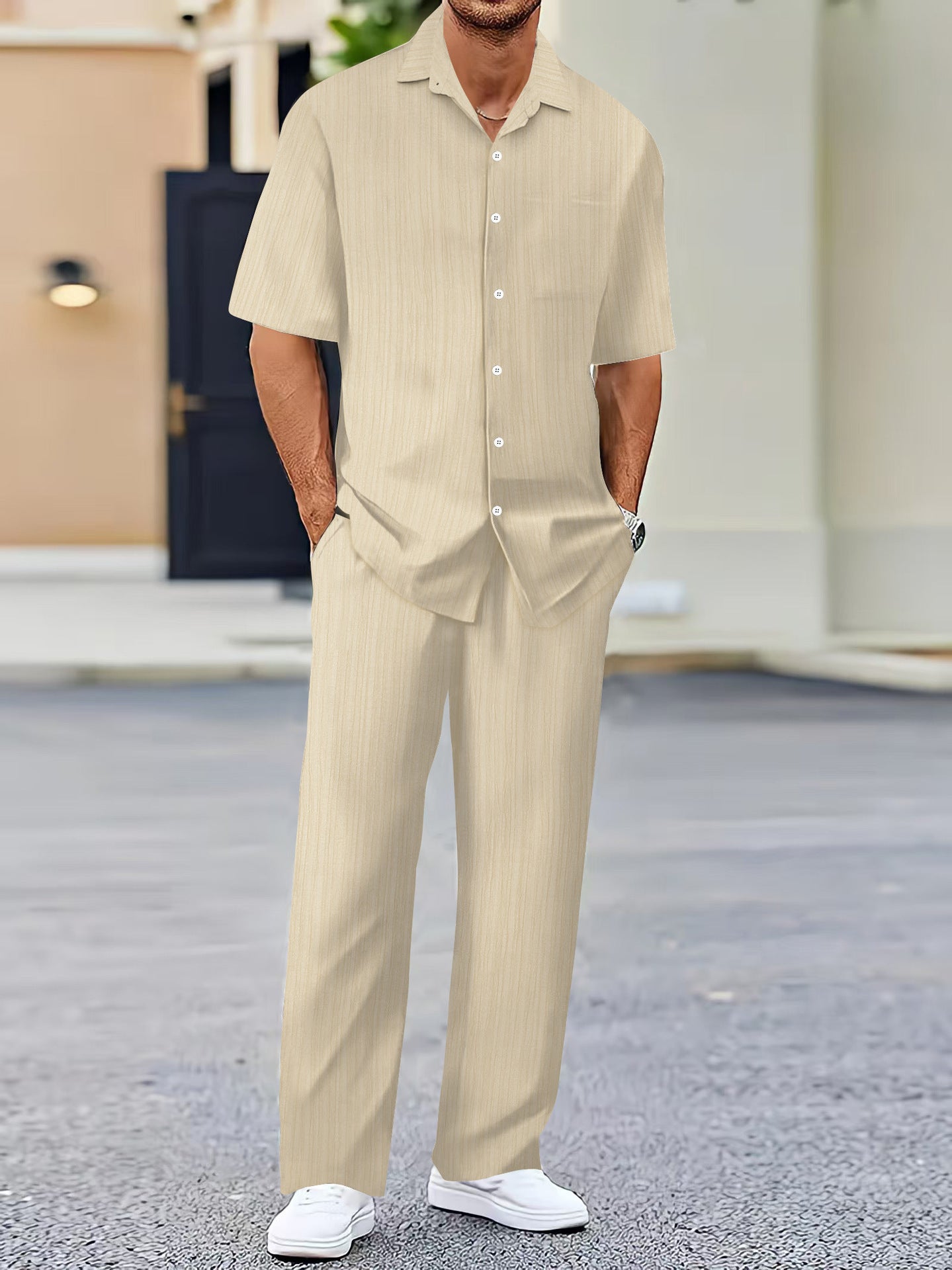 Men's Solid Color Fashion Set