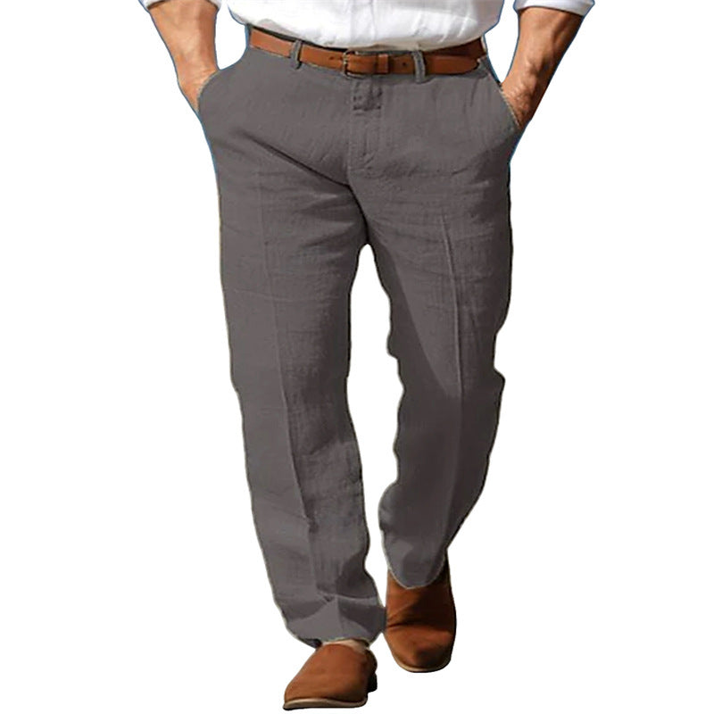 Men's Formal Linen Straight Comfort Breathable Trousers