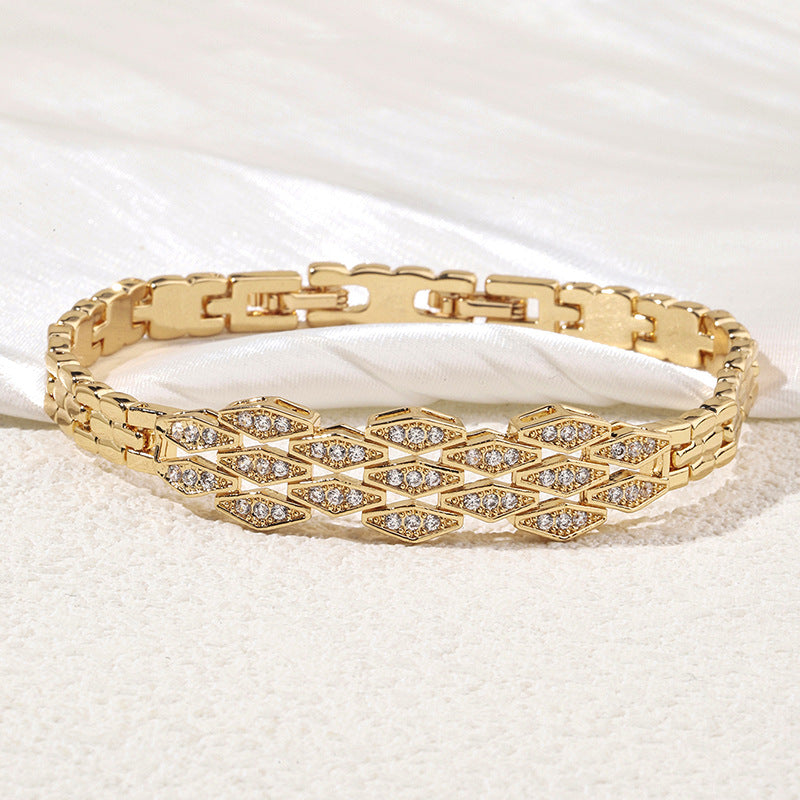 Diamond Inlaid Simple Bracelet