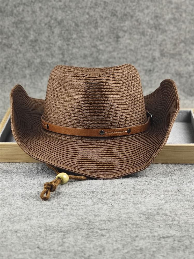 Wide-Brim Cowboy Sun Hat