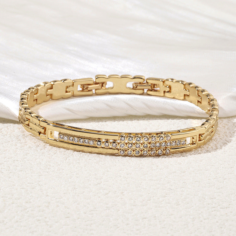 Diamond Inlaid Simple Bracelet