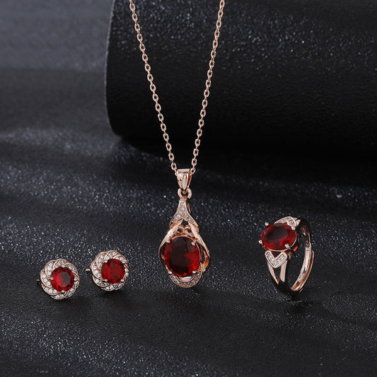 Red Tourmaline Pendant