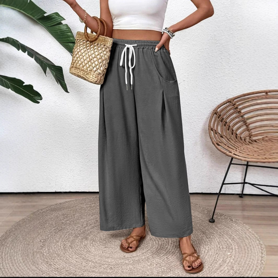 Women's Wide Leg Drawstring Pants