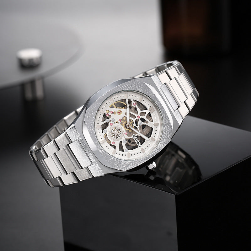 BESTWIN Men’s Fashion Alloy Watch Hollow Butterfly Clasp