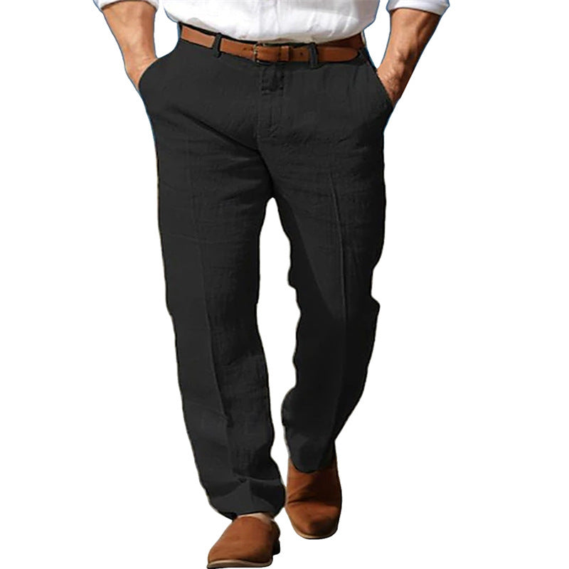 Men's Formal Linen Straight Comfort Breathable Trousers