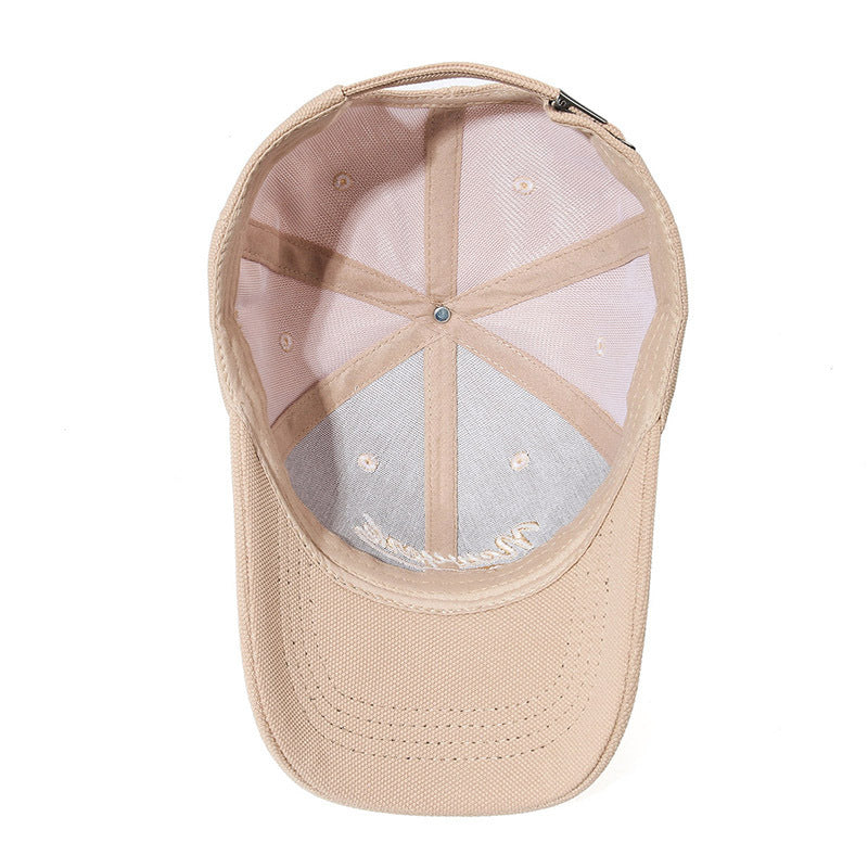 Embroidered Letters Hard Crown Cap