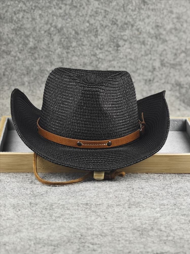 Wide-Brim Cowboy Sun Hat
