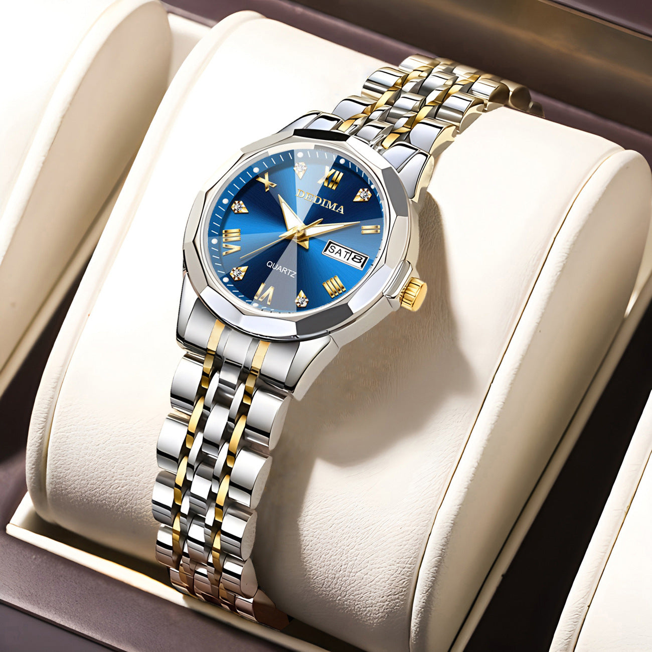 Diamond Calendar Luminous Watch