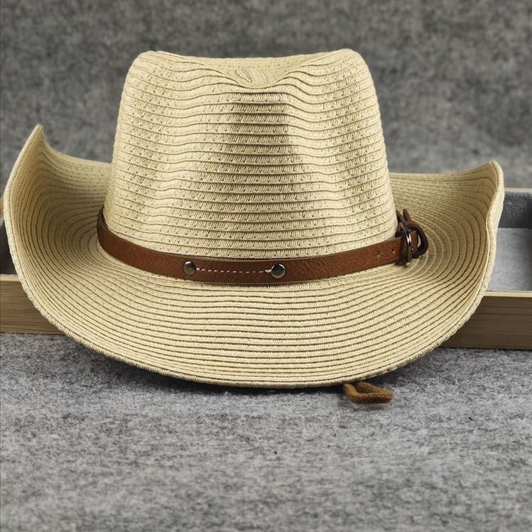 Wide-Brim Cowboy Sun Hat