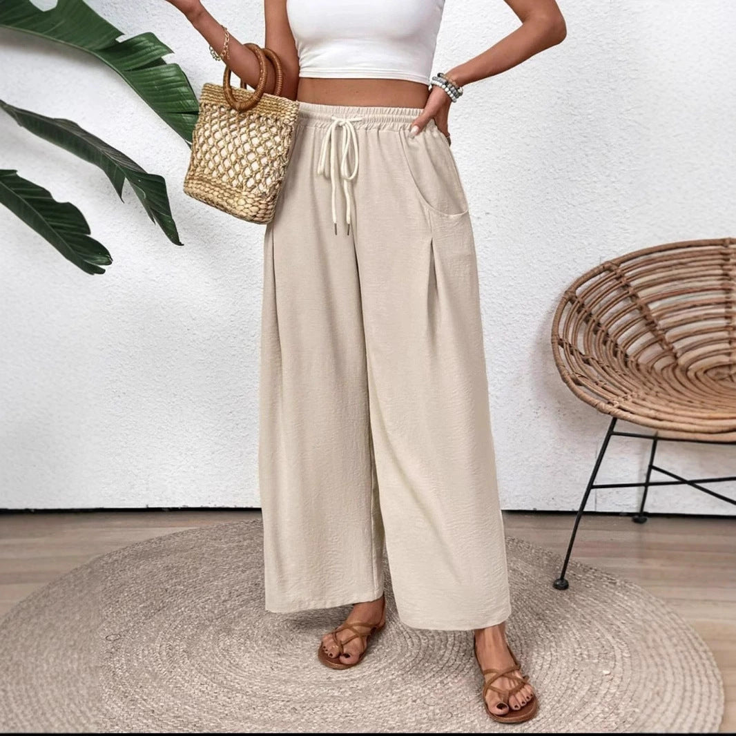 Women's Wide Leg Drawstring Pants