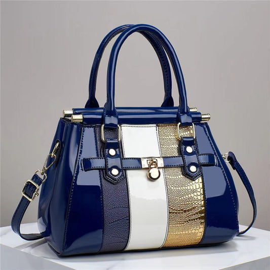 Leather Lizard Pattern Shoulder Bag