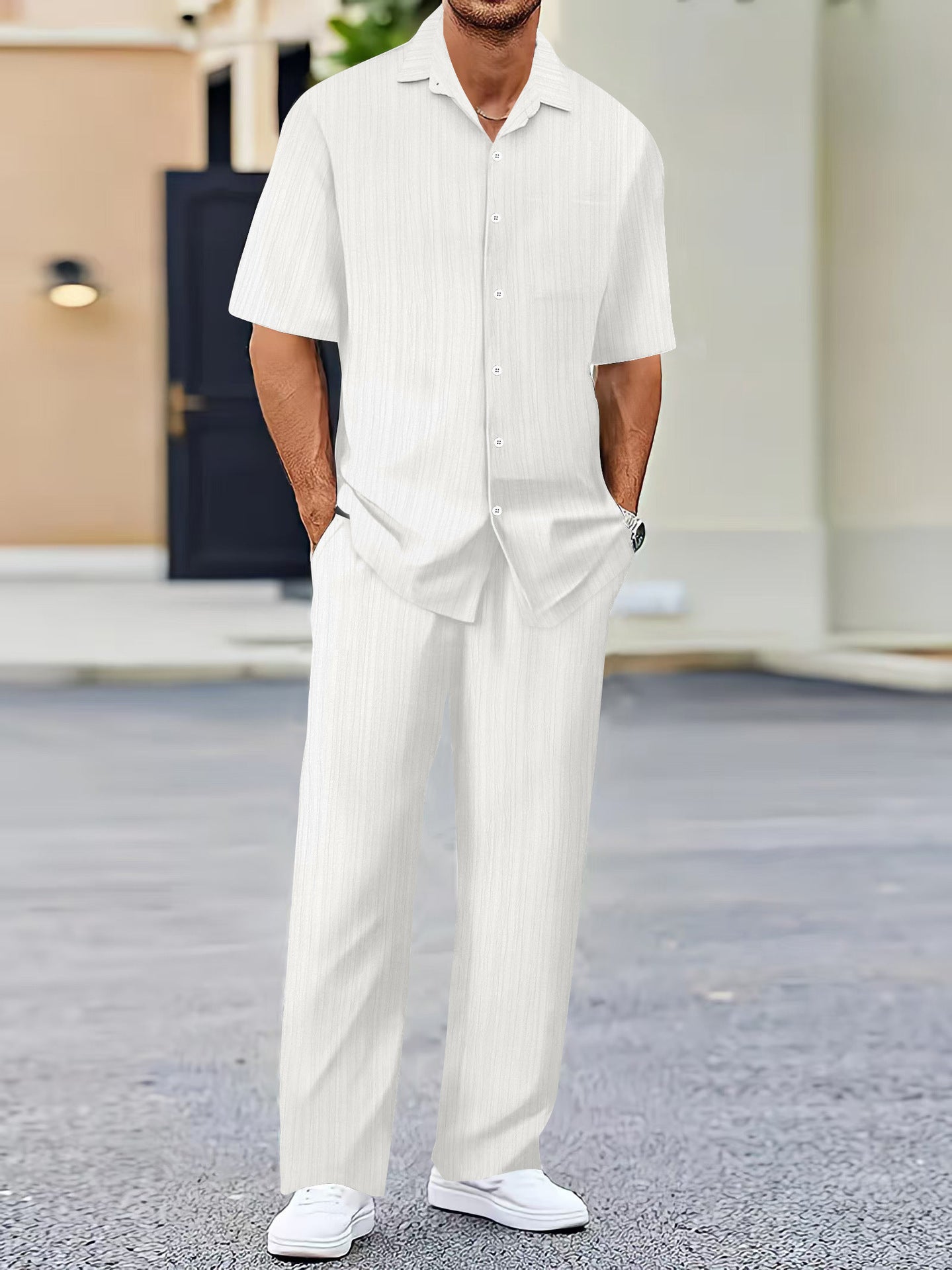 Men's Solid Color Fashion Set