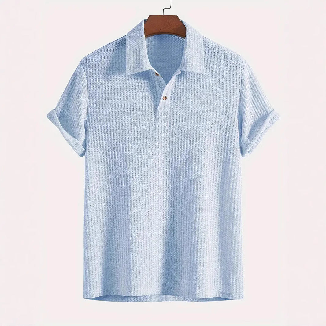 Men's Rhombus Knit Lapel Shirt