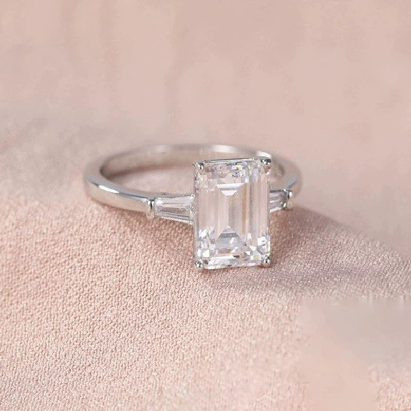 S925 Emerald Zircon Ring