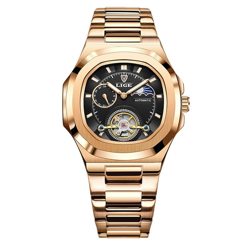LIGE Men's Luxury Automatic Business Watch