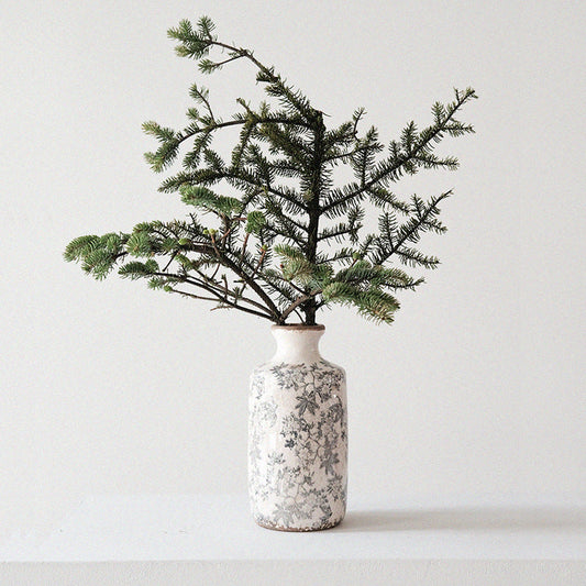 Vintage Floral Ceramic Vase