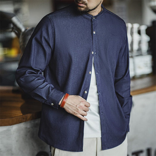Retro Crew Neck Men’s Autumn Shirt